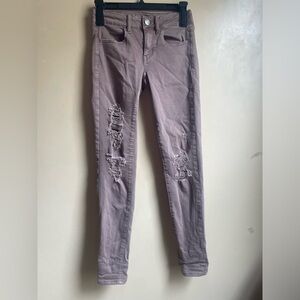 American eagle distressed stretchy skinny jeans size 2